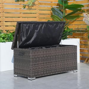 75 Gal. Brown Iron Wicker Deck Box