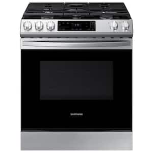 30 in. 6.0 cu. ft. Slide-In Gas Range with Self-Cleaning Oven in Stainless Steel