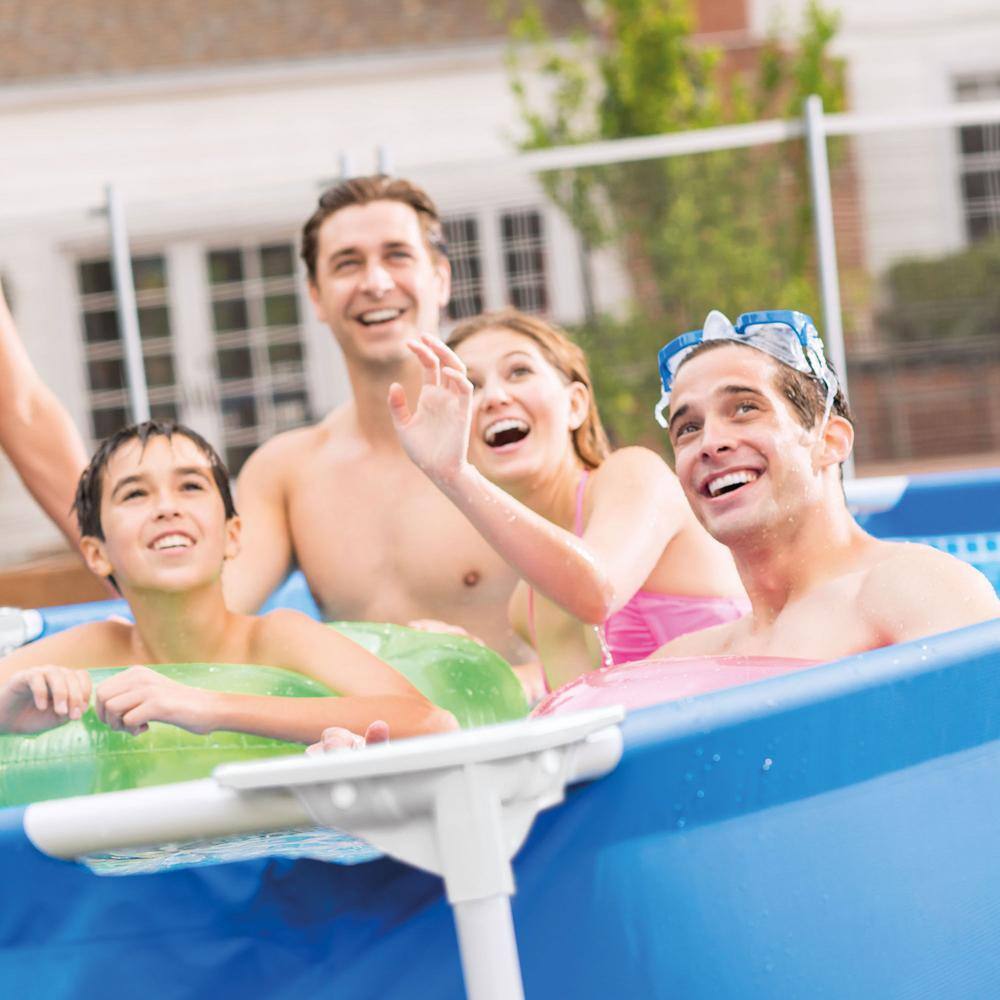 Intex 86" Blue Rectangular Frame Above Ground Pool