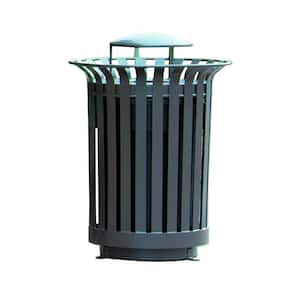 36 Gal. Lexington Trash Receptacle with Ash Urn Lid and Liner Outdoor Trash Can