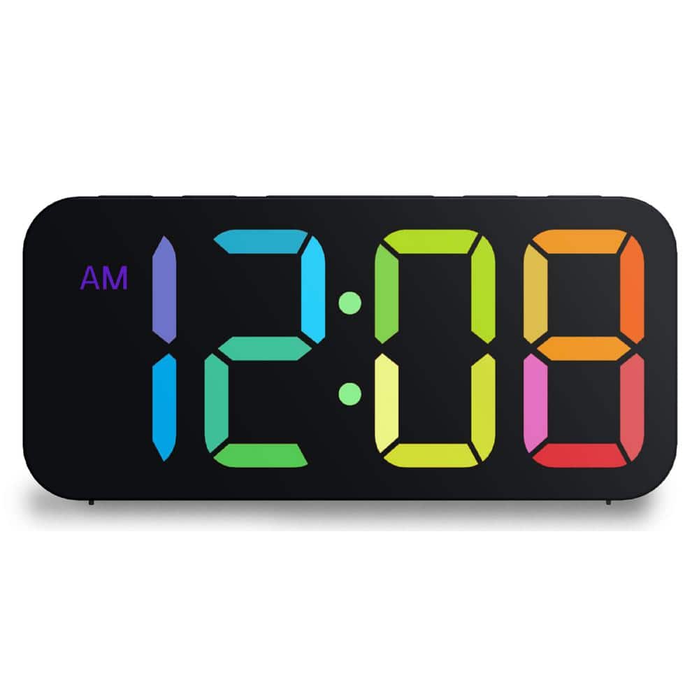 Westclox Red/Green/Blue Display Alarm Clock with USB Type C Charging Port, image size:1000x1000
