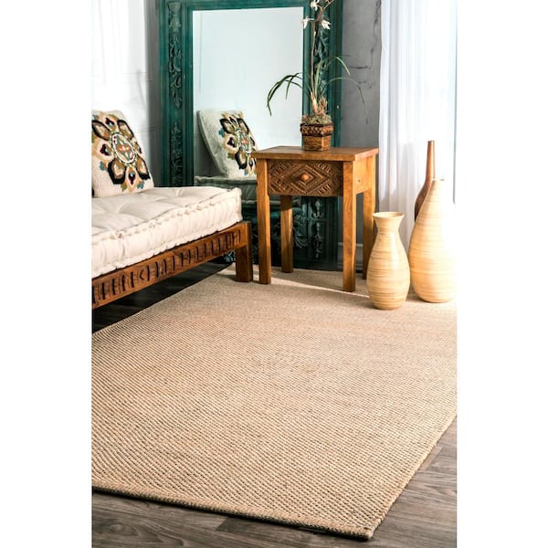 Wisniewski Solid Beige 5 ft. x 8 ft. Area Rug