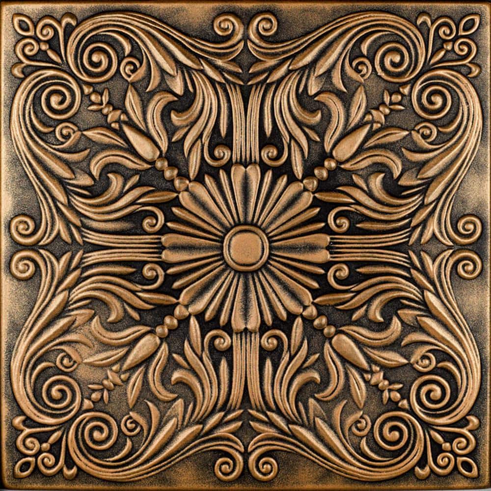 Spanish Silver Antique Gold 1.6 ft. x 1.6 ft. Decorative Foam Glue Up Ceiling Tile (259.2 sq. ft. /case) price history on PriceWatchPro