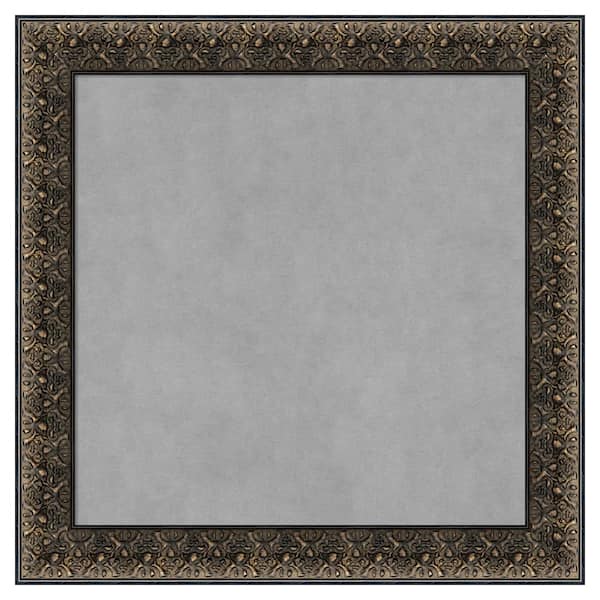 Amanti Art Intaglio Embossed Black 25 in. x 25 in Framed Magnetic Board