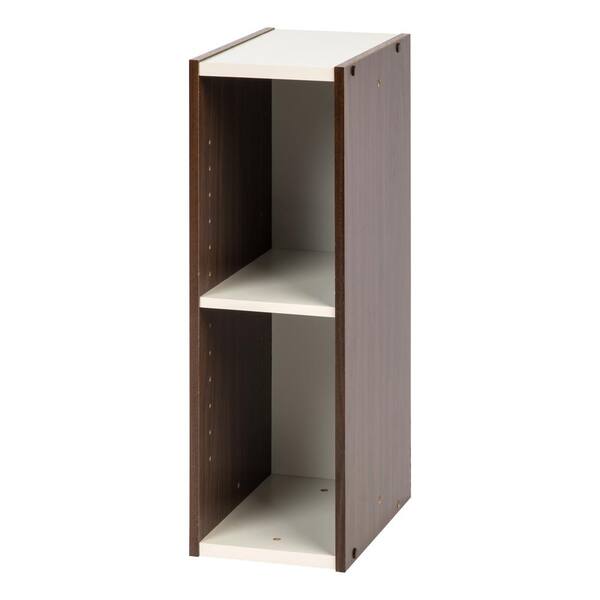 Faux Wood 2 Shelf Standard Bookcase, 2 Shelf Wide Bookcase