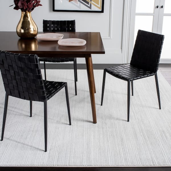 Vision Ivory Gray 10 ft. x 14 ft. Solid Marle Area Rug