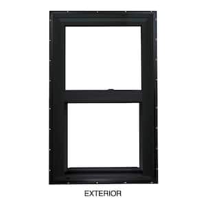 31.5 in. x 51.5 in. 60 Series Single Hung Vinyl Window Black Exterior and White Interior