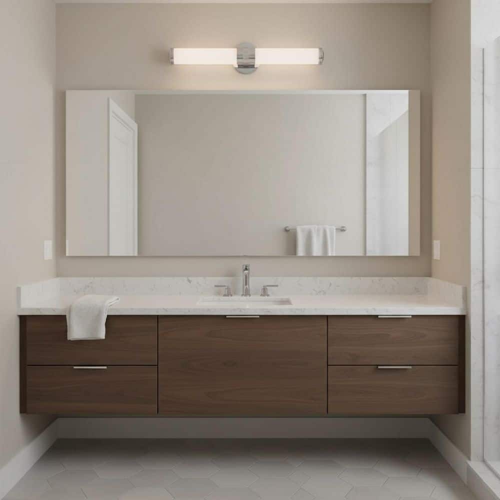 Remi 36-Watt Integrated LED 23.75 in. Bath Vanity Light in Chrome price history on PriceWatchPro