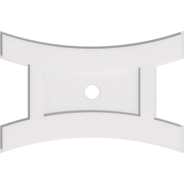 Ekena Millwork 26 in. W x 17-3/8 in. H x 2 in. ID x 1 in. P Haven Architectural Grade PVC Contemporary Ceiling Medallion