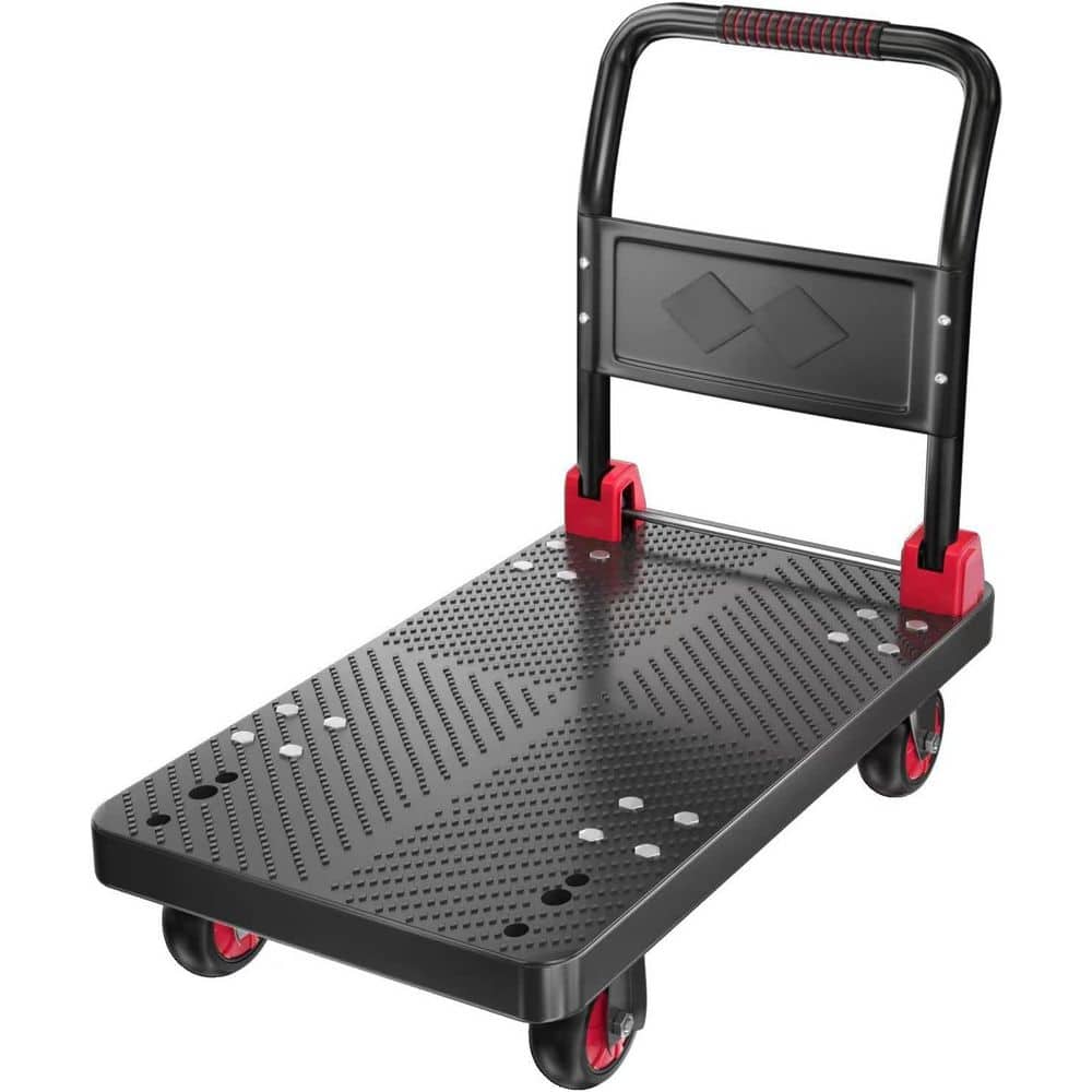 Foldable Truck Push Cart Dolly, 1000 lb. Capacity Heavy Duty Hand Truck with 360° Swivel Wheels, Large Size Drywall Cart price history on PriceWatchPro