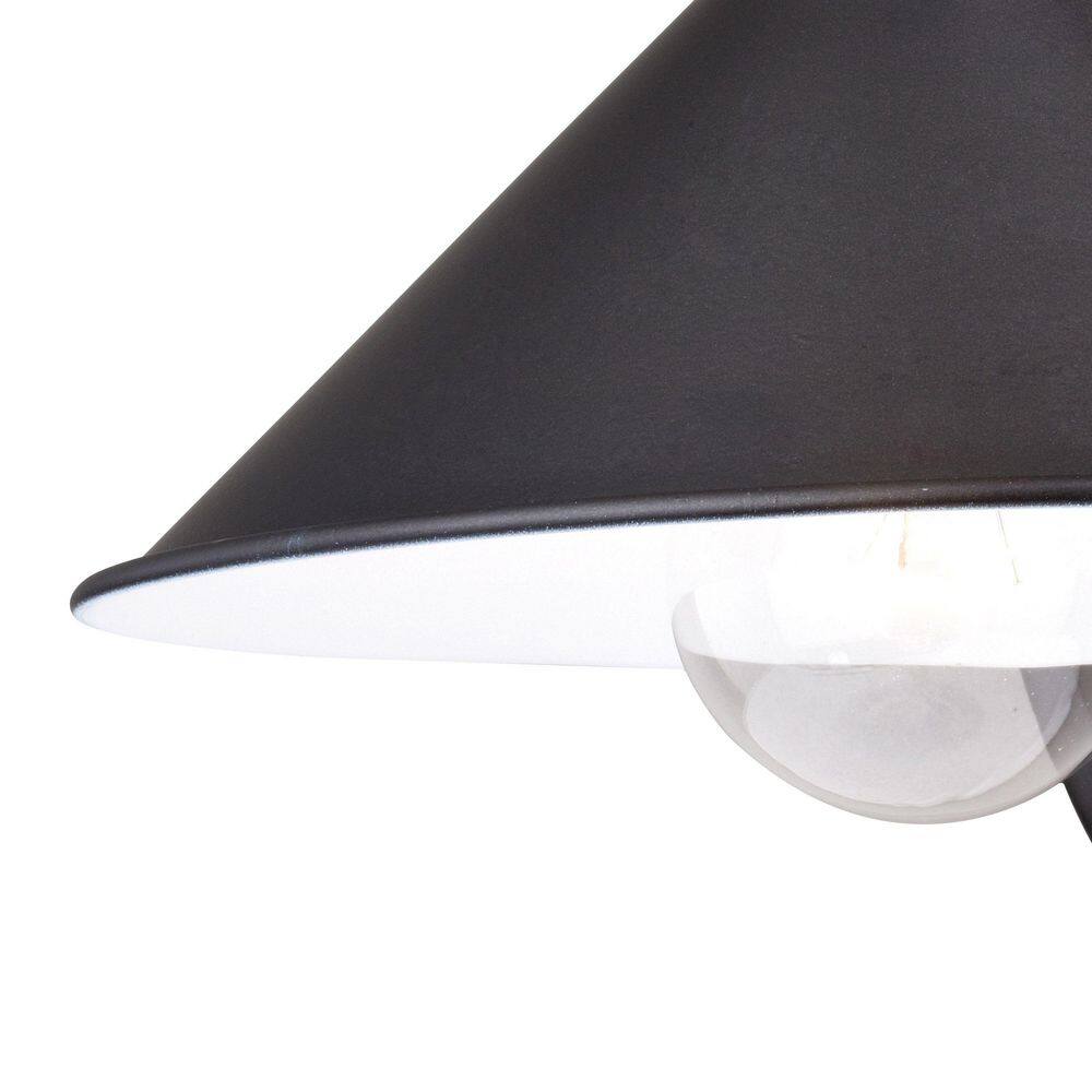 Akron 8" Bronze and White Farmhouse Wall Sconce