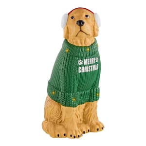 2.5 ft. LED Golden Retriever Holiday Porch Greeter