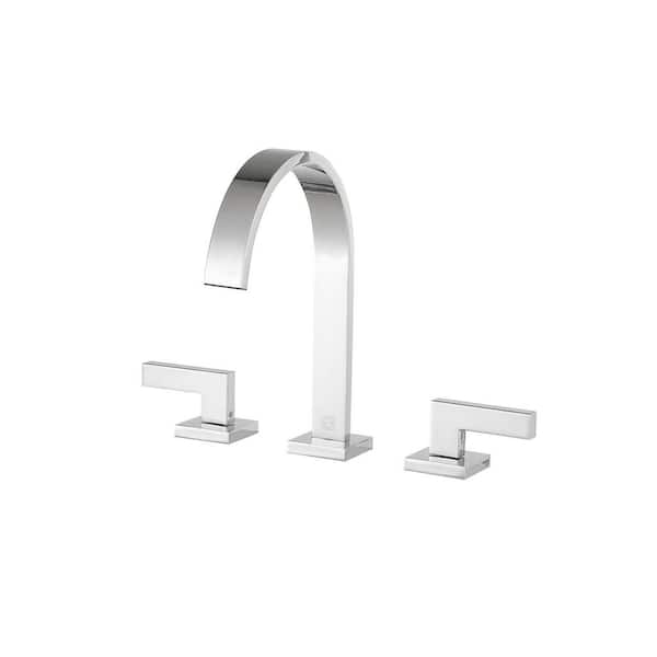 8 in. Widespread Double-Handle Bathroom Sink Faucet in Chrome