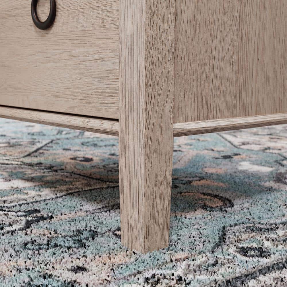 Cascade Oak L-Shaped Executive Computer Desk with Drawers