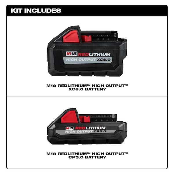 Milwaukee M18 18-Volt Lithium-Ion High Output Battery Pack 6.0Ah 48-11-1865  - The Home Depot