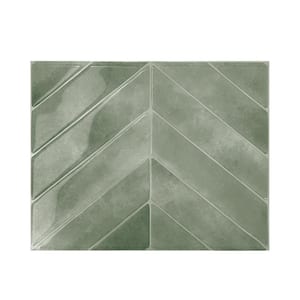 Chevron Solna 11.43 in. x 9 in. Vinyl Peel and Stick Tile (2.8 sq. ft. / 4-Pack)