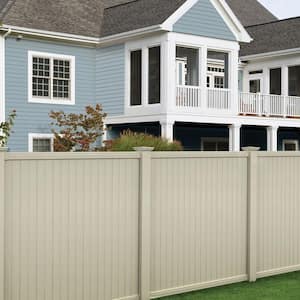 Somerset 6 ft. H x 6 ft. W Tan Vinyl Privacy Unassembled Fence Panel
