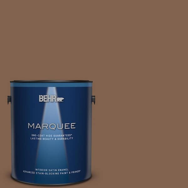BEHR MARQUEE 1 gal. Home Decorators Collection #HDC-SP14-6 Tilled Earth Satin Enamel Interior Paint & Primer