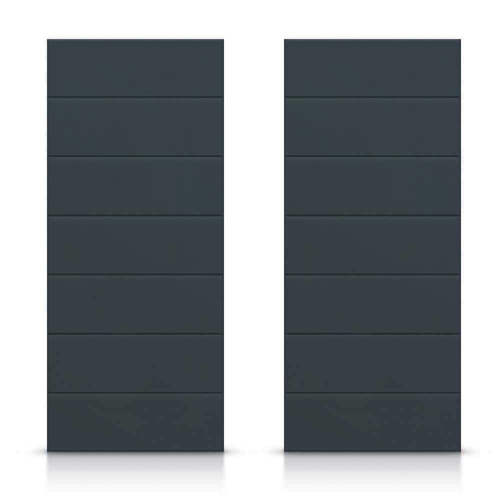 60 in. x 96 in. Hollow Core Charcoal Gray Stained Composite MDF Interior Double Closet Sliding Doors price history on PriceWatchPro