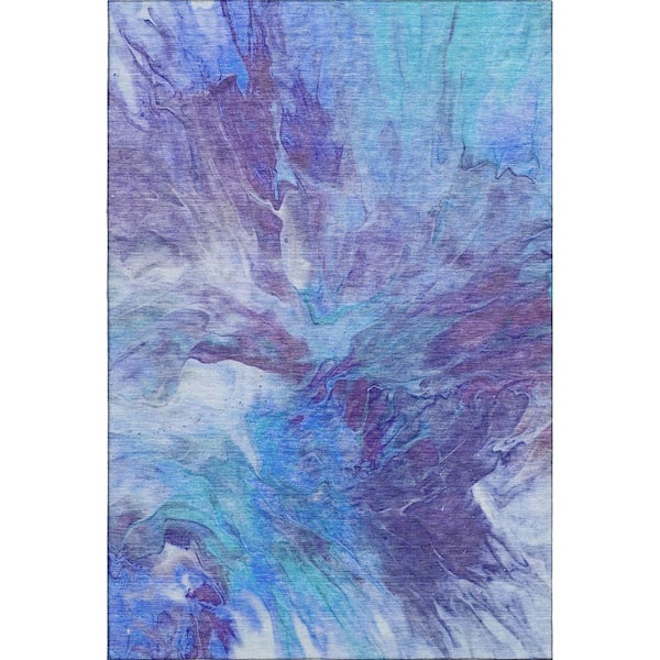 Addison Rugs Mayfield Premium Machine Washable Indoor/Outdoor Geometric AMF641 Blue 5 ft. x 7 ft. 6 in. Area Rug