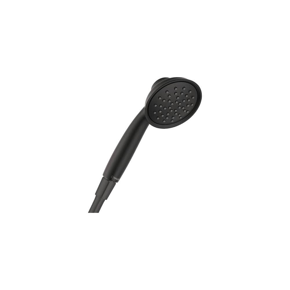 Hansgrohe Joleena 1-Spray Patterns 1.5 GPM 3.75 in. Wall Mount Handheld Shower Head in Matte Black