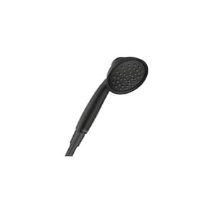 Joleena 1-Spray Patterns 1.5 GPM 3.75 in. Wall Mount Handheld Shower Head in Matte Black