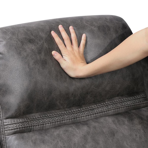 Lazzara Thorne 74 in W Microfiber Fabric 2-Seater Manual Double
