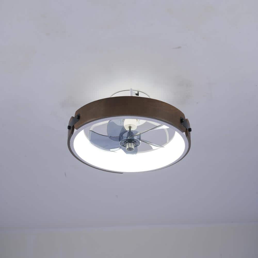 19.7 in. White Cage Quiet DC Motor Flush Mount LED Ceiling Fan with Remote Control 3000-6500K Dimmable price history on PriceWatchPro