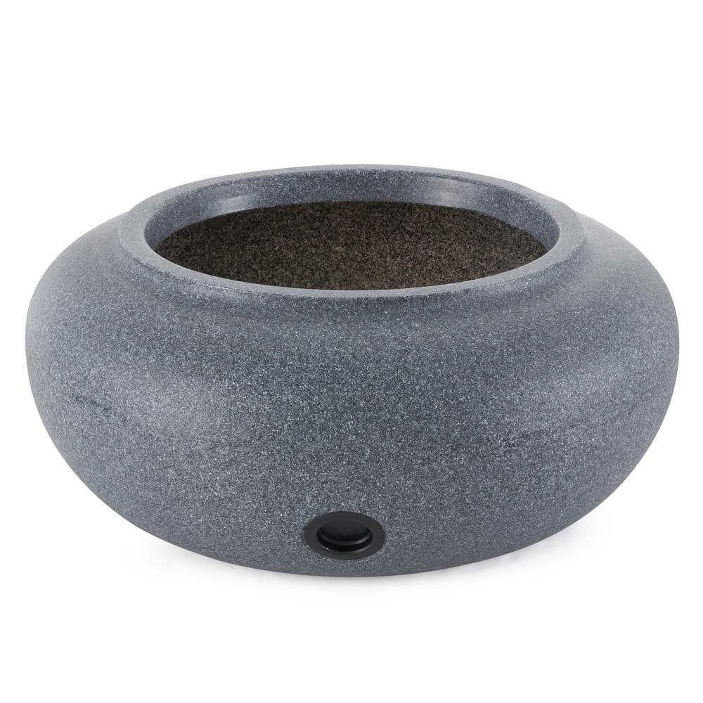 Granite Round Outdoor Garden Hose Storage Pot