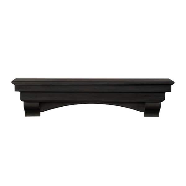 5 ft. Dark Roast Finish Cap-Shelf Mantel
