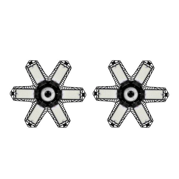 Nersunda 185Watt Deformable LED Garage Light with 6 Pannels ( 2Pack