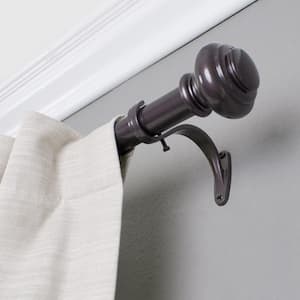Urn 72 in. - 144 in. Adjustable Curtain Rod 1 in. in Bronze with Finial