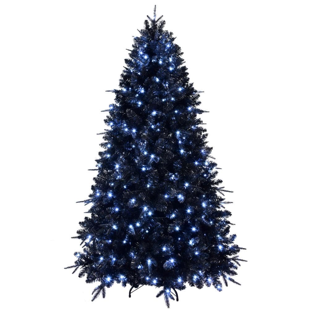 7 ft. Black Artificial Christmas Tree with 450 White LED Lights price history on PriceWatchPro