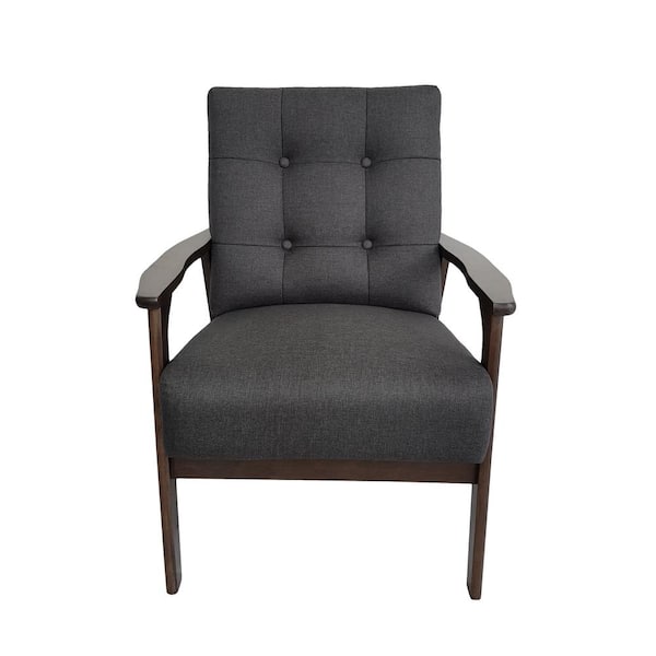 Noble House Duluth Black Fabric Upholstered Club Chair