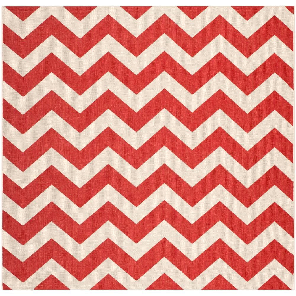 Courtyard Red 7 ft. x 7 ft. Square Geometric Indoor/Outdoor Patio  Area Rug price history on PriceWatchPro