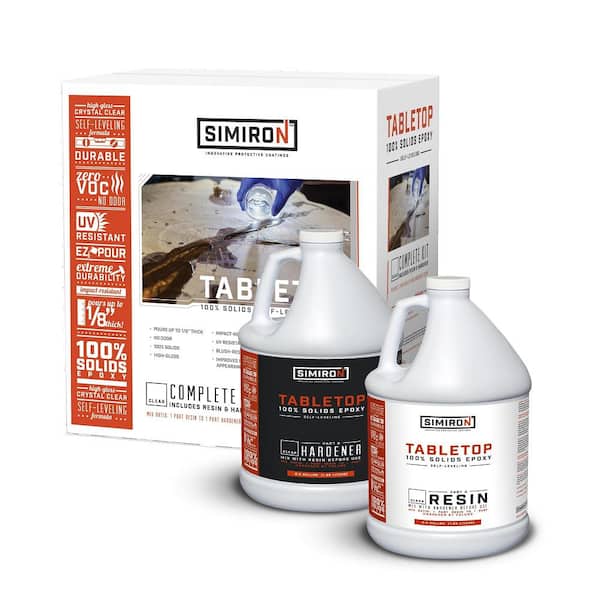 SIMIRON TableTop 1 Gal. Clear High-Gloss Protective Epoxy Coating
