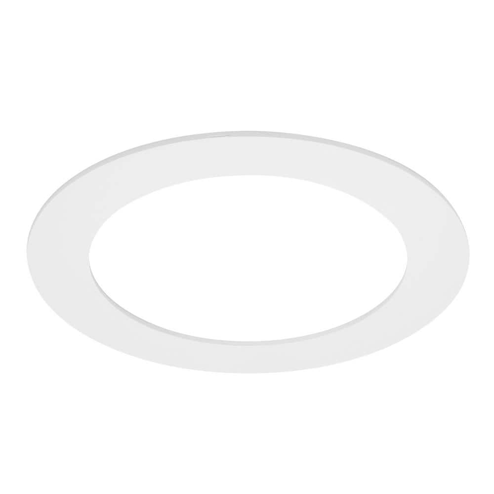White Round Plastic Goof Rings for Recessed Lights, 8.6" Diameter, 12 Pack