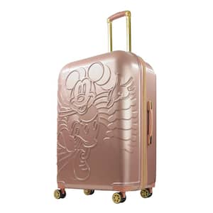 Disney Running Mickey Mouse Molded Hardside Expandable 29" spinner, Rose Gold