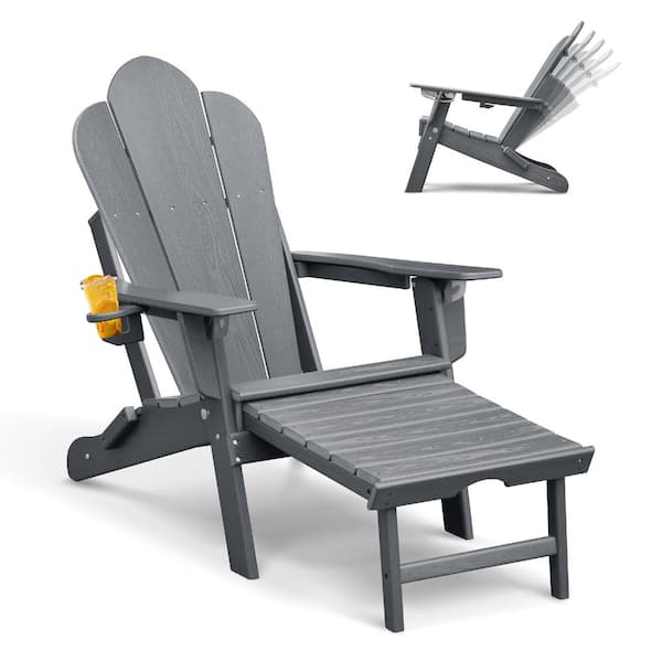 HDPE All-weather Outdoor Folding Adirondack Chair 1 PC with