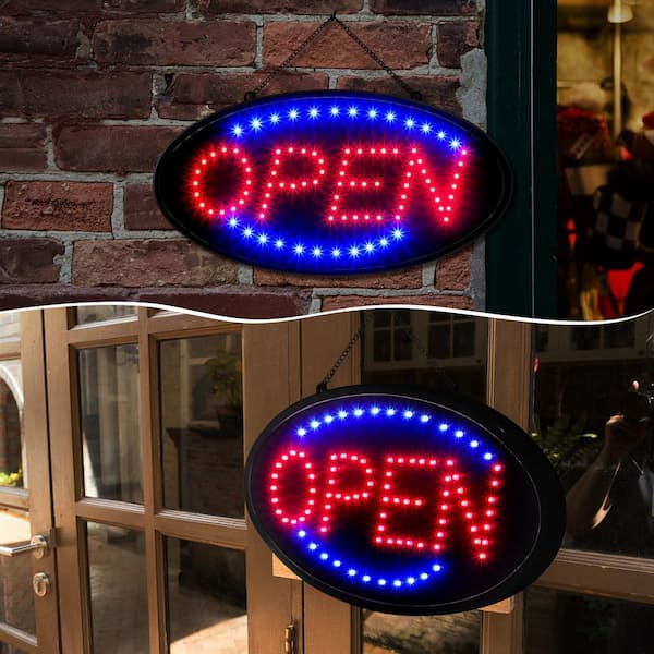 Afoxsos 2-Pack LED Open Sign Ultra Bright Neon Advertisement Board