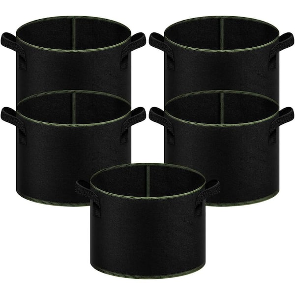 JNYONG 12-Pack 7 Gallon Thickened Non-Woven Grow Bags, Aeration Fabric Pots with Handles