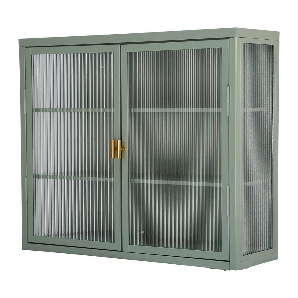 27.6 in. W x 9.1 in. D x 23.6 in. H Bathroom Storage Wall Cabinet in Mint G