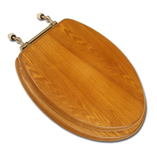 Jones Stephens Decorative Wood Elongated Closed Front Toilet Seat With