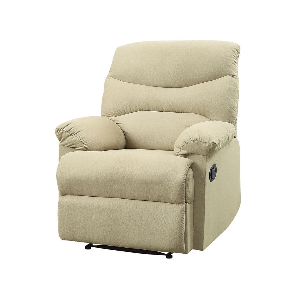 Acme Furniture Arcadia Beige Microfiber Microfiber with Wood Frame ...