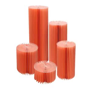 39.4 in. H x 11.8 in. W Indoor/Outdoor Light Pink Foldable Cardboard PVC Cylinder Flower Stand (5-Pack)