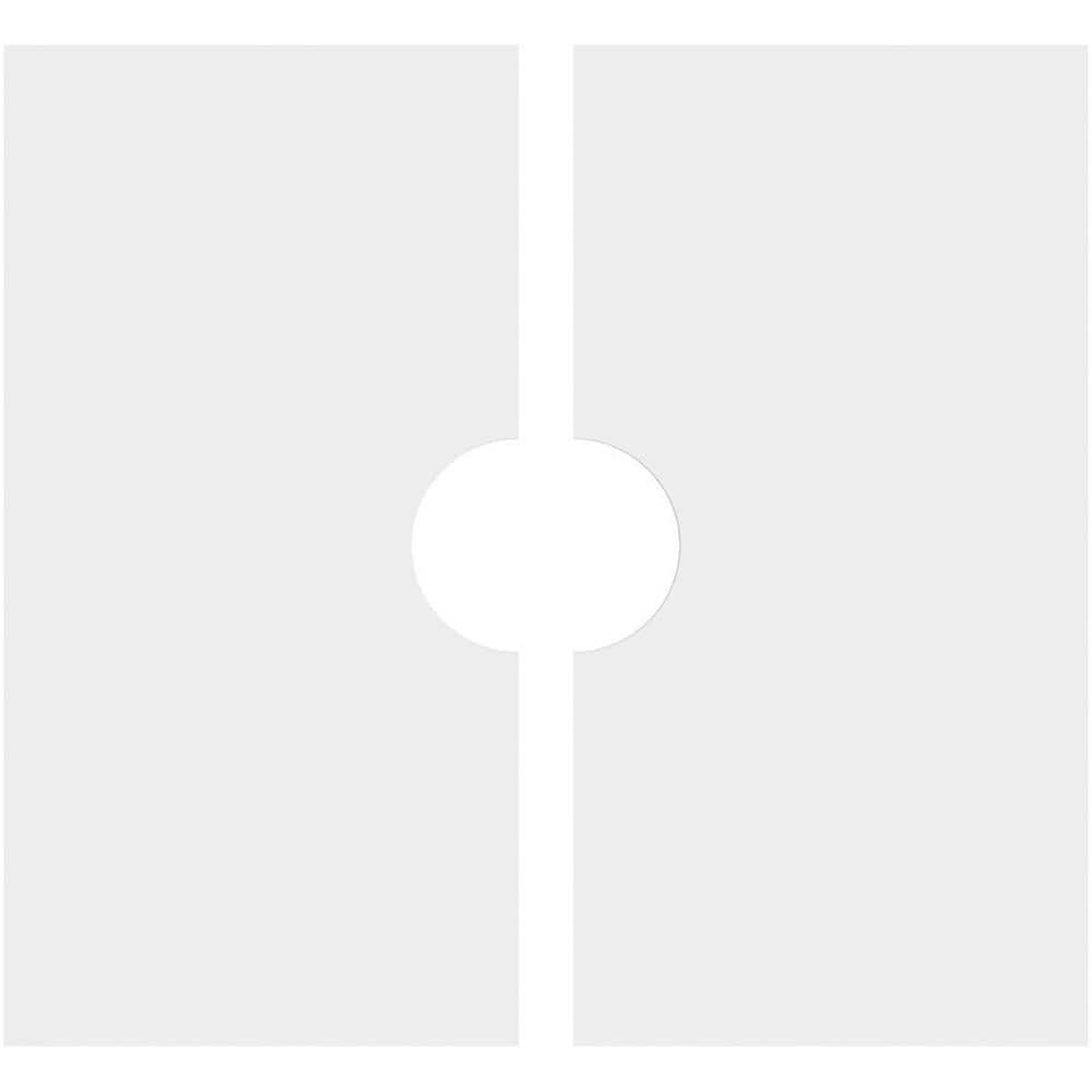 14" White PVC Contemporary Two-Piece Ceiling Medallion