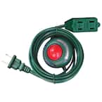 6 ft. 16/2 3-Outlet Extension Cord with Footswitch, Green