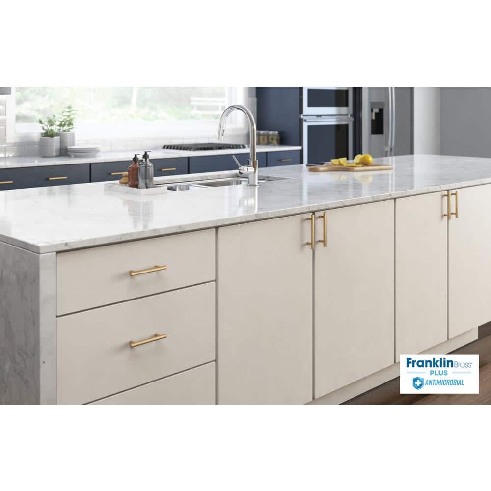 Champagne Bronze Modern Bar Cabinet Pulls with Mounting Hardware
