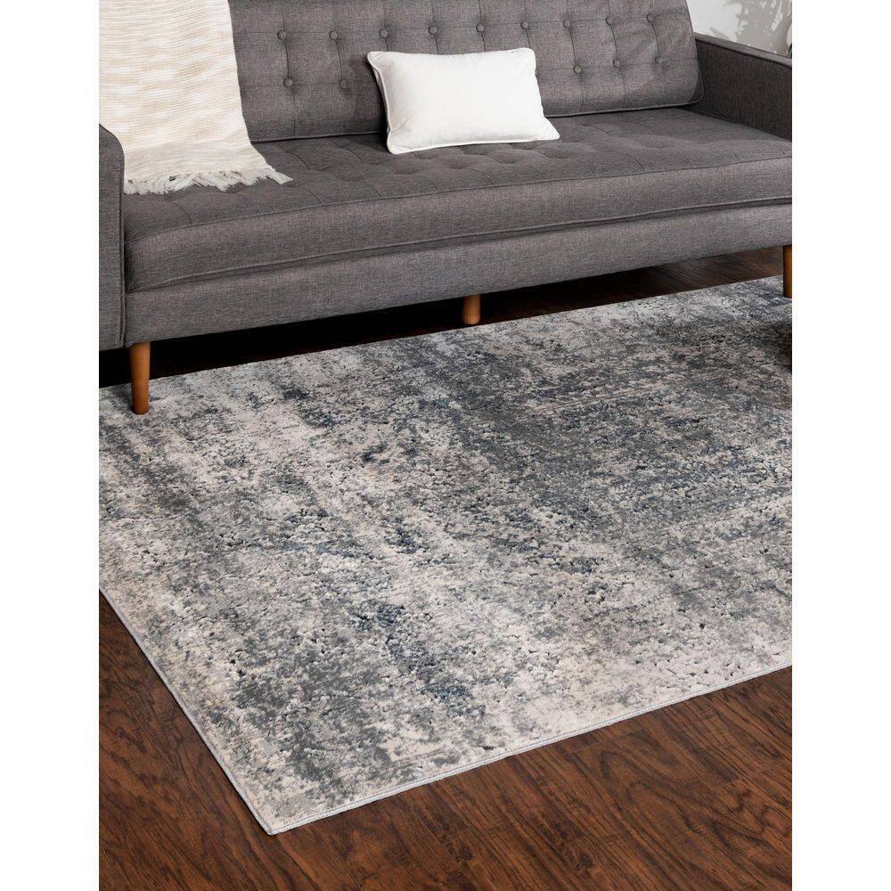 Chateau Easy-Care Gray Rectangular Indoor Area Rug 8' x 10'