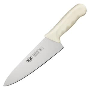 8 in. Steel Full Tang Chef's Knives with White Handle